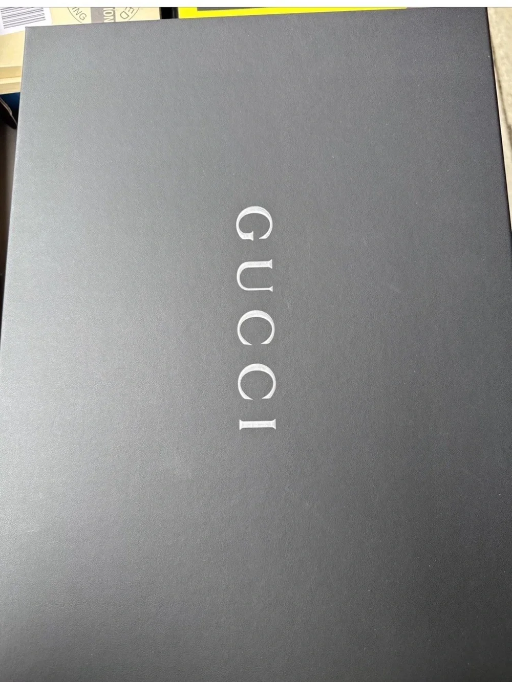 Gucci Black box with tissue and ribbon